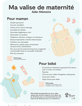 Ma valise pour la maternité  Liste maternité, Maternité, Liste valise  maternité